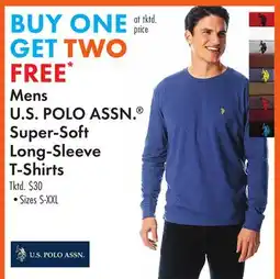 Boscov's Mens U.S. POLO ASSN. Super-Soft Long-Sleeve T-Shirts offer