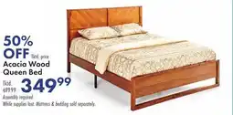 Boscov's Acacia Wood Queen Bed offer