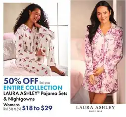 Boscov's LAURA ASHLEY Pajama Sets & Nightgowns offer