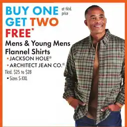 Boscov's Mens & Young Mens Flannel Shirts offer