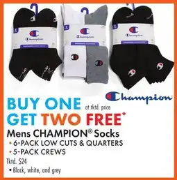Boscov's Mens CHAMPION Socks offer