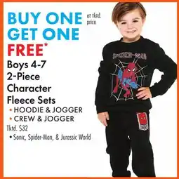 Boscov's Boys 4-7 2-Piece Character Fleece Sets offer
