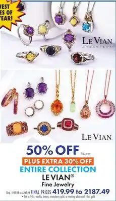 Boscov's LE VIAN Fine Jewelry offer