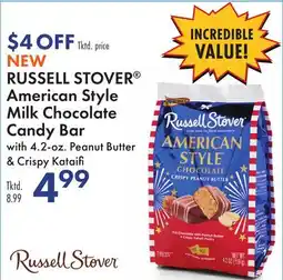 Boscov's RUSSELL STOVER American Style Milk Chocolate Candy Bar offer