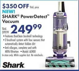 Boscov's SHARK PowerDetect Vacuum offer