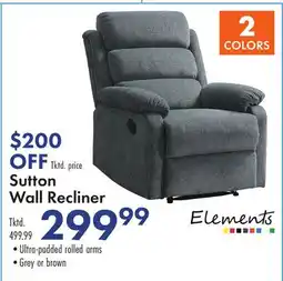 Boscov's Sutton Wall Recliner offer