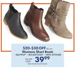 Boscov's Womens Short Boots offer