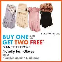 Boscov's NANETTE LEPORE Novelty Tech Gloves offer
