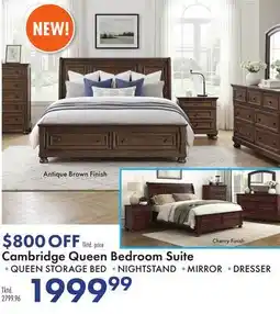 Boscov's Cambridge Queen Bedroom Suite offer