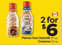 Weis Markets Planet Oat Oatmilk 52 oz, Creamer 32 oz offer