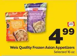 Weis Markets Weis Quality Frozen Asian Appetizers offer