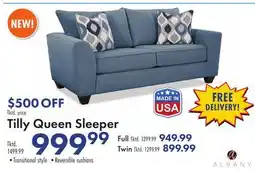 Boscov's Tilly Queen Sleeper offer