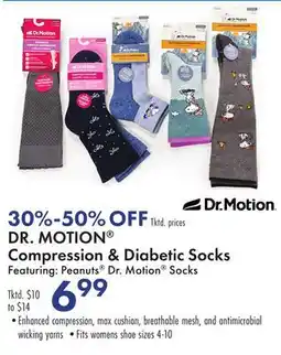 Boscov's DR. MOTION Compression & Diabetic Socks offer