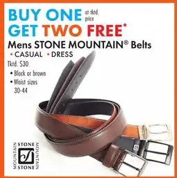 Boscov's Mens STONE MOUNTAIN Belts offer