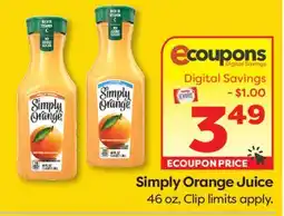 Weis Markets Simply Orange Juice offer