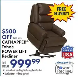 Boscov's CATNAPPER Tahoe POWER LIFT Recliner offer
