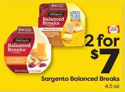 Weis Markets Sargento Balanced Breaks offer