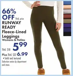 Boscov's RUNWAY READY Fleece-Lined Leggings offer
