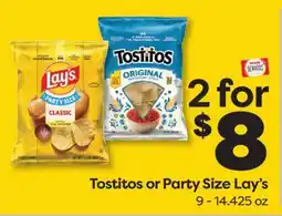Weis Markets Tostitos or Party Size Lay's offer