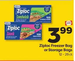 Weis Markets Ziploc Freezer Bag or Storage Bags offer