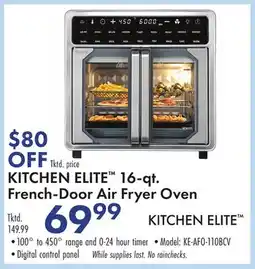 Boscov's KITCHEN ELITE 16-qt. French-Door Air Fryer Oven offer