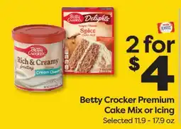Weis Markets Betty Crocker Premium Cake Mix or Icing offer