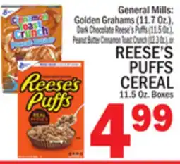 C Town REESE'S PUFFS CEREAL 11.5 Oz. Boxes offer
