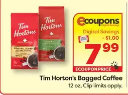 Weis Markets Tim Horton's Bagged Coffee offer