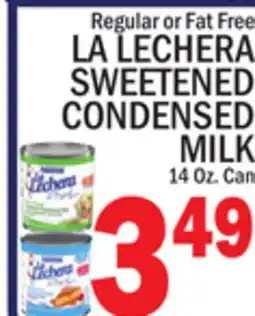 C Town LA LECHERA SWEETENED CONDENSED MILK offer