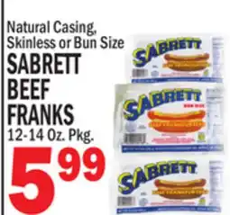 C Town SABRETT BEEF FRANKS offer