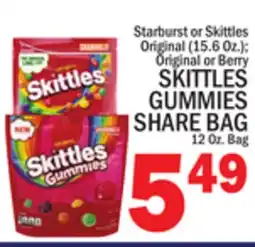 C Town SKITTLES GUMMIES SHARE BAG offer