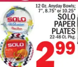 C Town SOLO PAPER PLATES offer