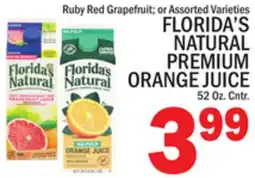 C Town FLORIDA'S NATURAL PREMIUM ORANGE JUICE offer