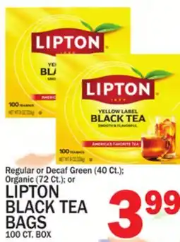 C Town LIPTON BLACK TEA BAGS offer