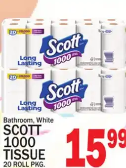 C Town Bathroom, White SCOTT 1000 TISSUE offer