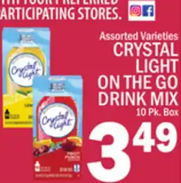 C Town CRYSTAL LIGHT ON THE GO DRINK MIX offer
