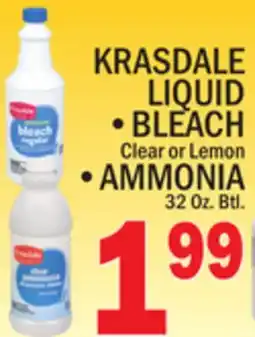 C Town KRASDALE LIQUID BLEACH AMMONIA offer