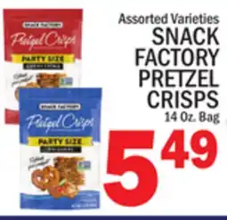 C Town SNACK FACTORY PRETZEL CRISPS offer
