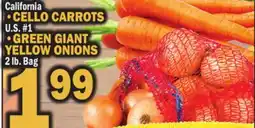 C Town • CELLO CARROTS • GREEN GIANT YELLOW ONIONS offer