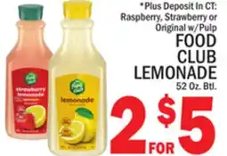 C Town FOOD CLUB LEMONADE offer