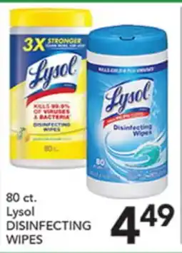 Pete's Fresh Market 80 ct. Lysol DISINFECTING WIPES offer