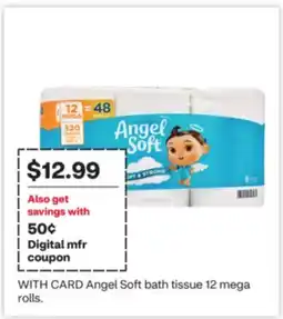 CVS Angel Soft bath tissue 12 mega rolls offer
