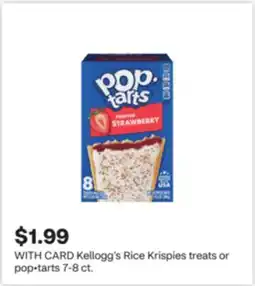 CVS Kellogg's Rice Krispies treats or pop•tarts 7-8 ct offer