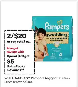 CVS ANY Pampers bagged Cruisers 360° or Swaddlers offer