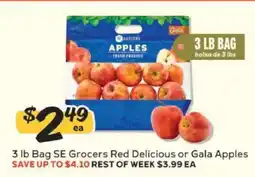 Winn Dixie 3 lb Bag SE Grocers Red Delicious or Gala Apples offer