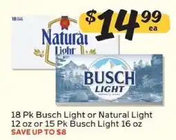 Winn Dixie Busch Light or Natural Light offer