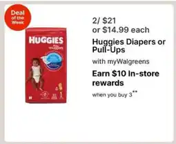 Walgreens Huggies Diapers or Pull-Ups offer