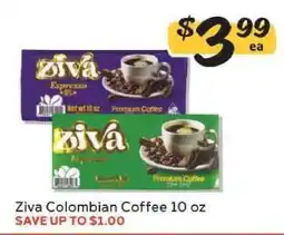Winn Dixie Ziva Colombian Coffee 10 oz offer