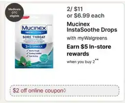 Walgreens Mucinex InstaSoothe Drops offer