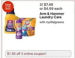 Walgreens Arm & Hammer Laundry Care offer